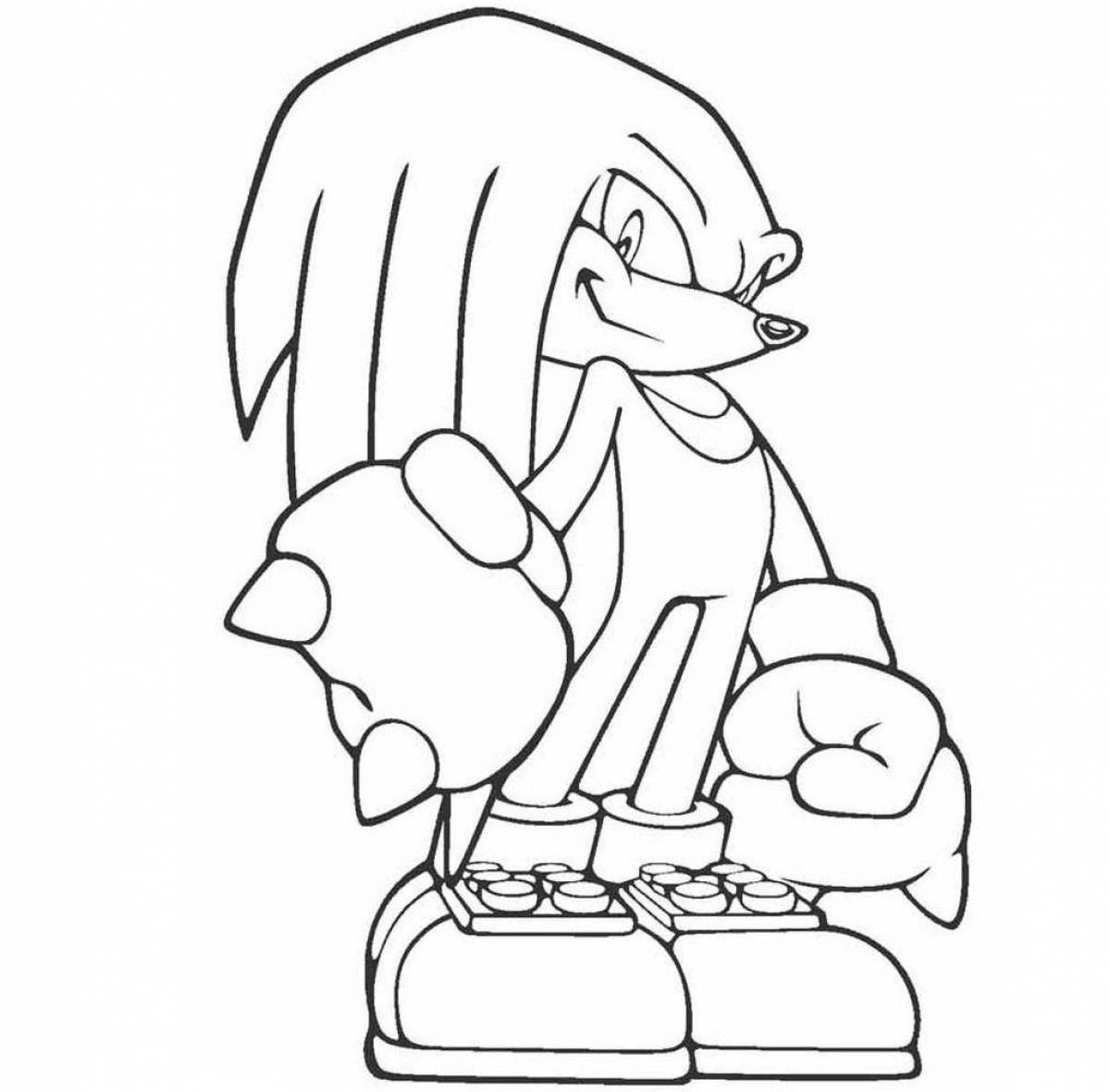 Coloring book charming echidna knuckles