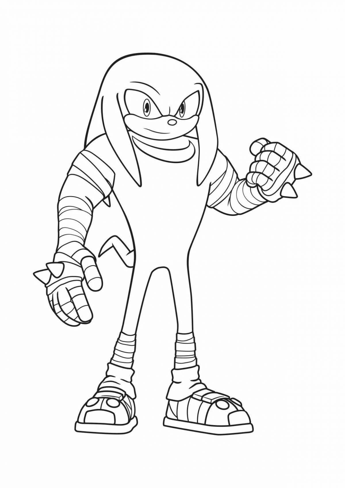 Coloring book delightful echidna knuckles