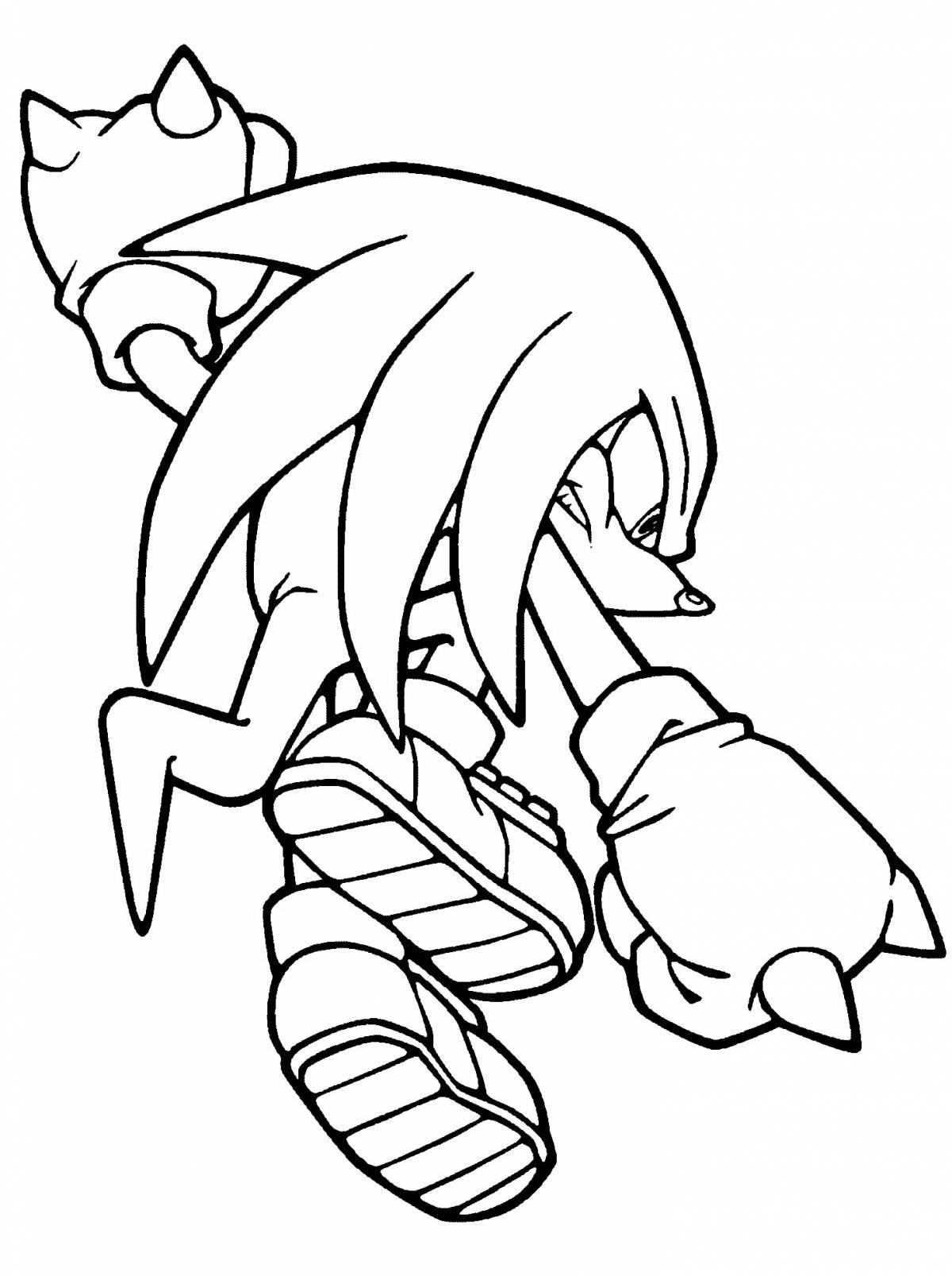 Knuckles bizarre echidna coloring book
