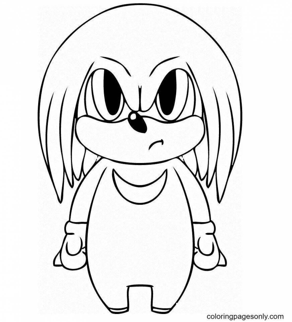 Coloring book smart echidna knuckles