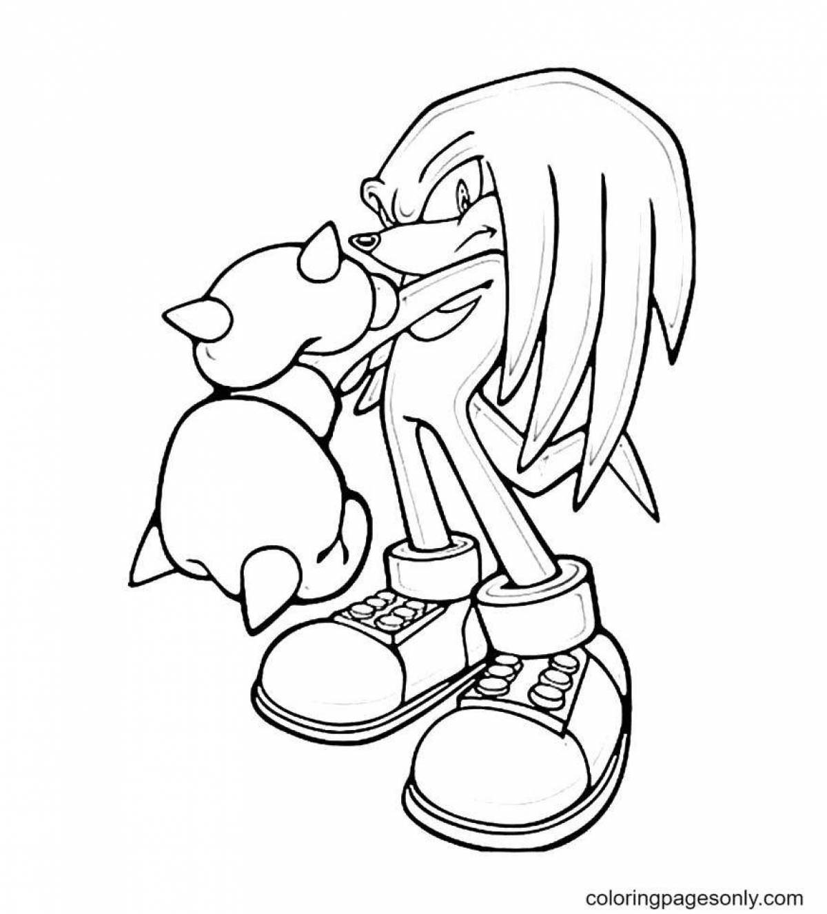 Knuckles echidna creative coloring
