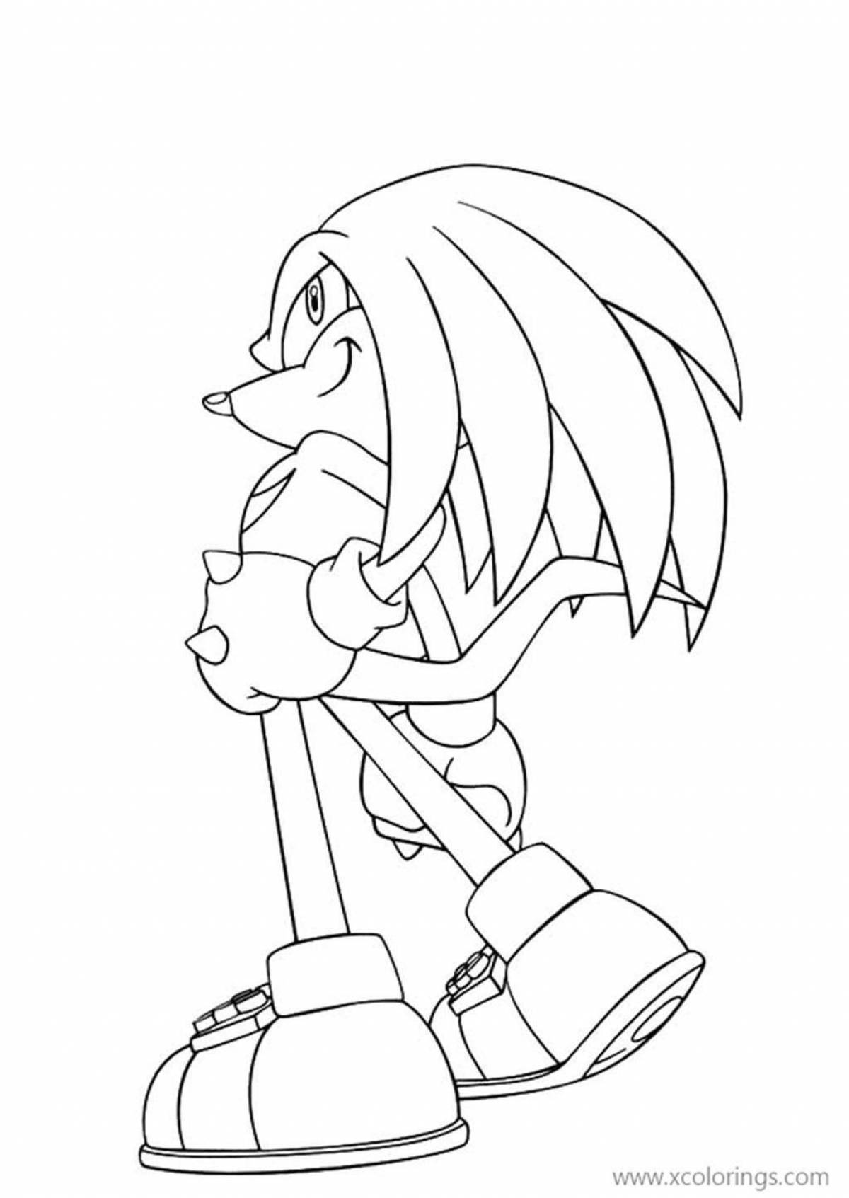 Innovative knuckles echidna coloring