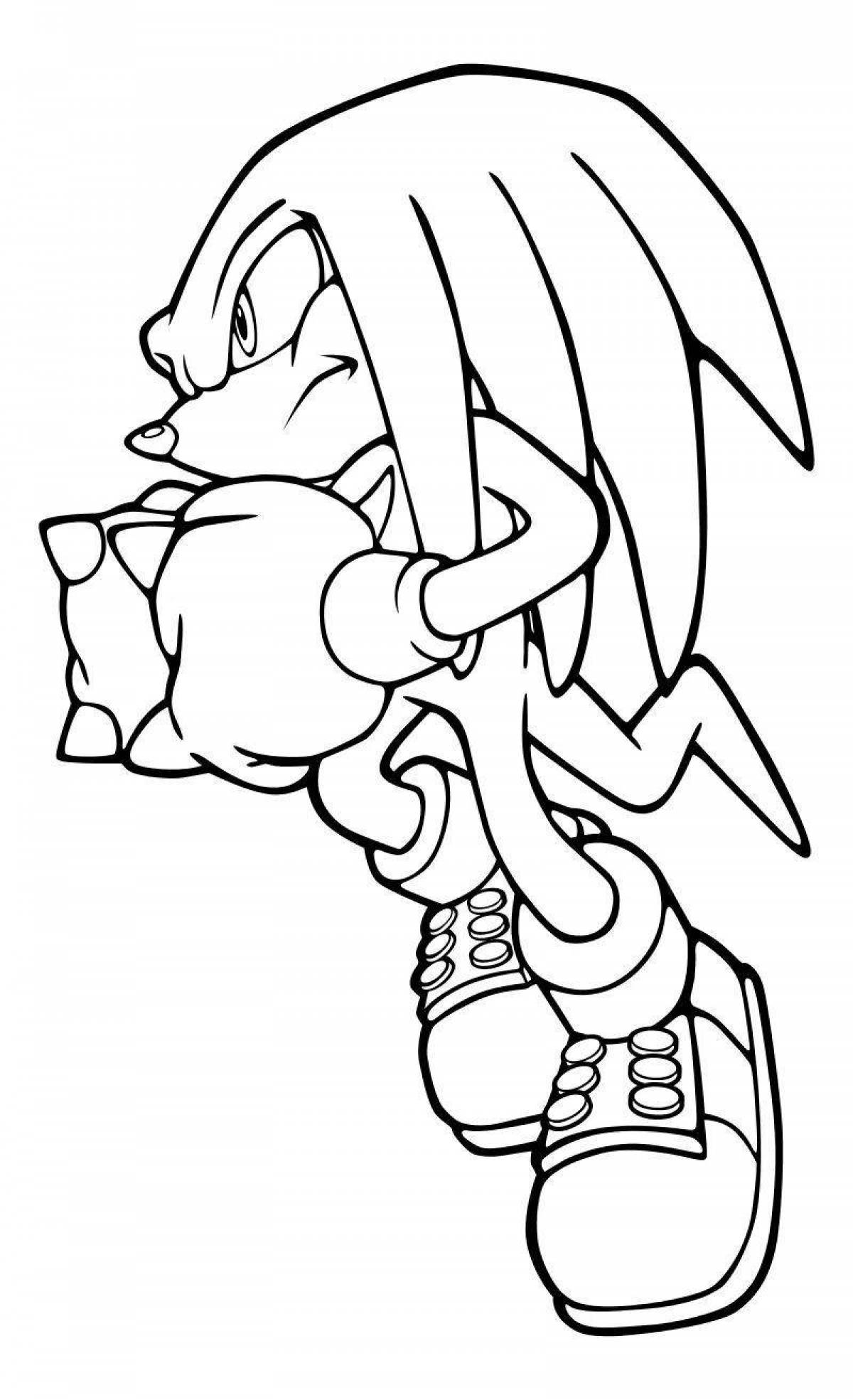 Coloring book brave echidna knuckles
