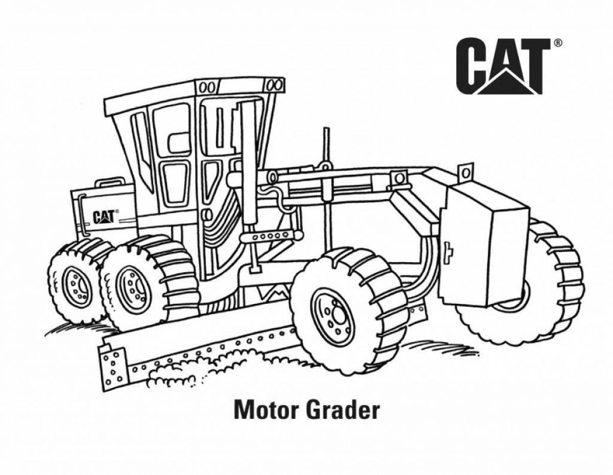 Gorgeous Racing Tractor coloring page