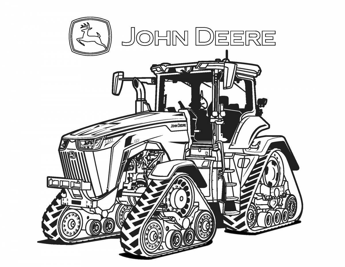 Dazzling racing tractor coloring page