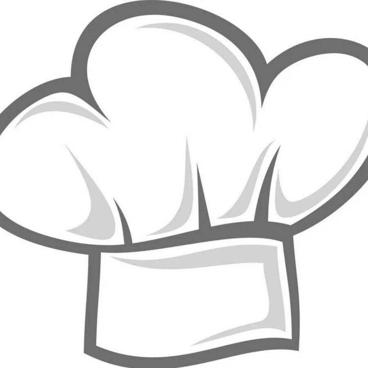 Coloring book bright chef's hat