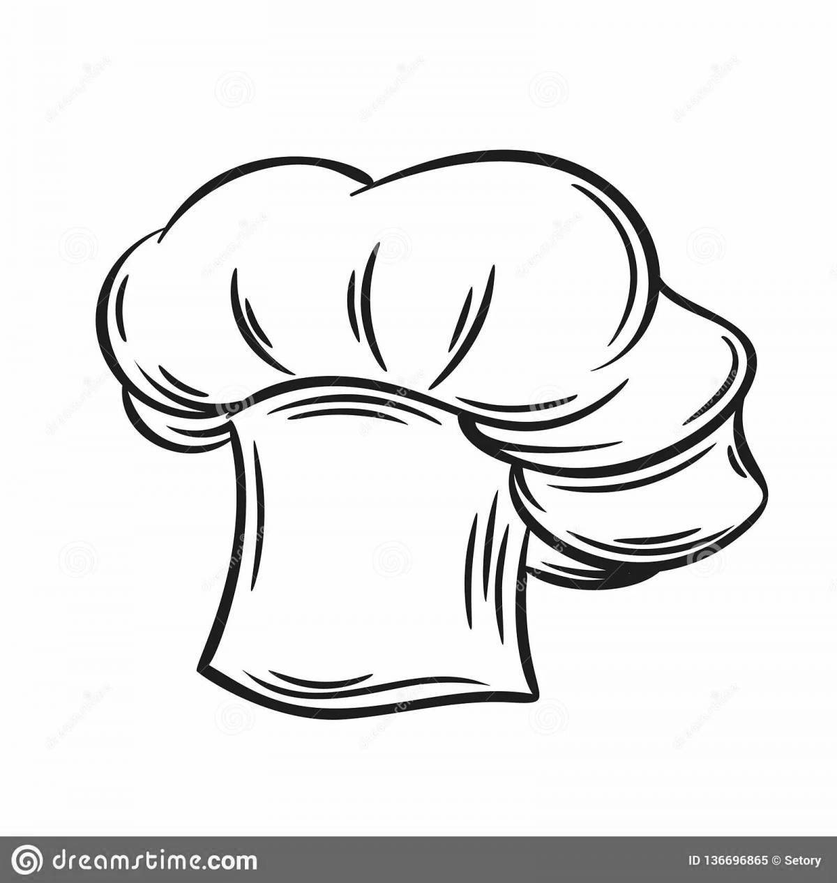 Great chef's hat coloring page