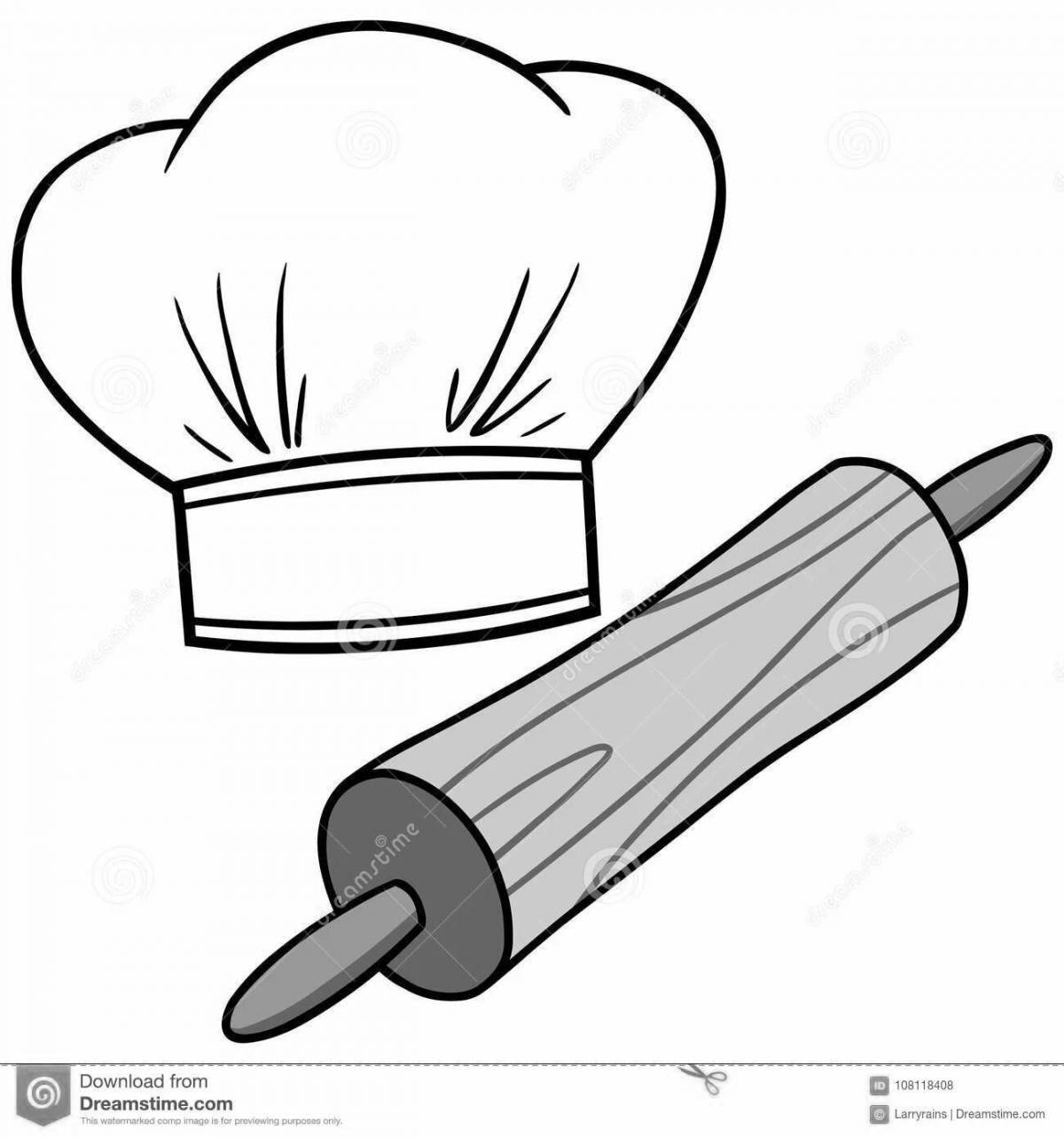 Coloring page incredible chef's hat