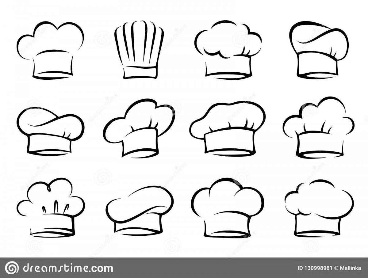 Coloring page awesome chef hat