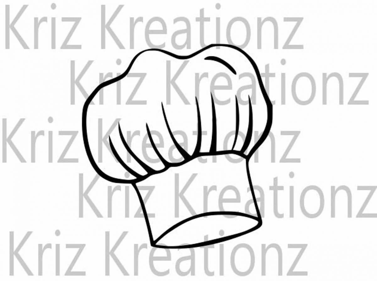 Amazing chef's hat coloring page