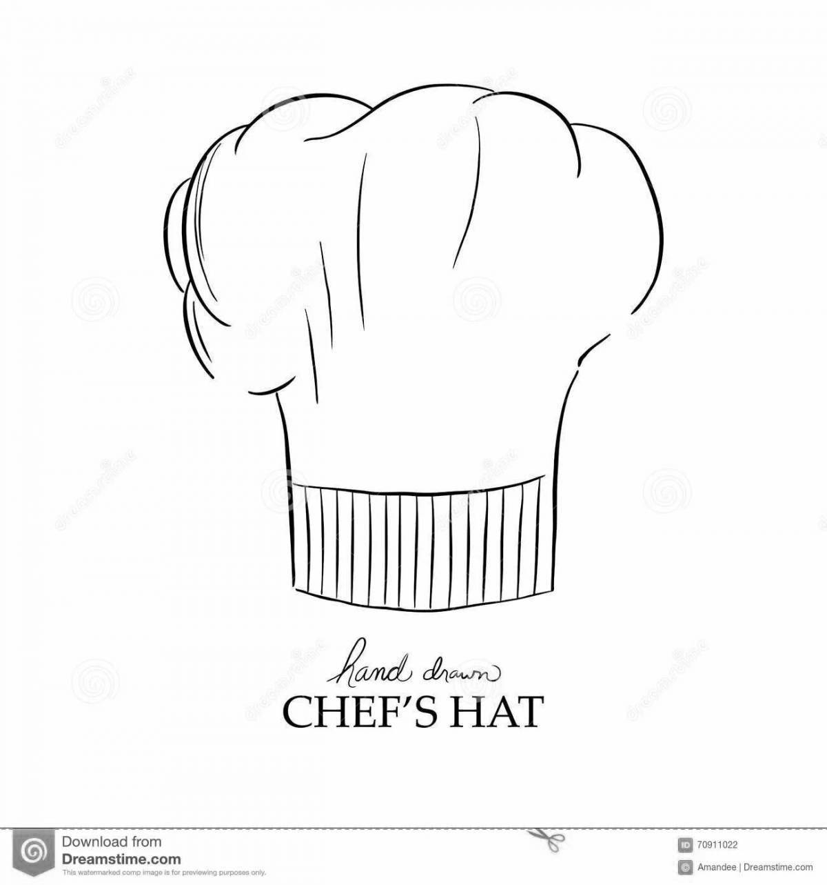 Coloring page attractive chef's hat