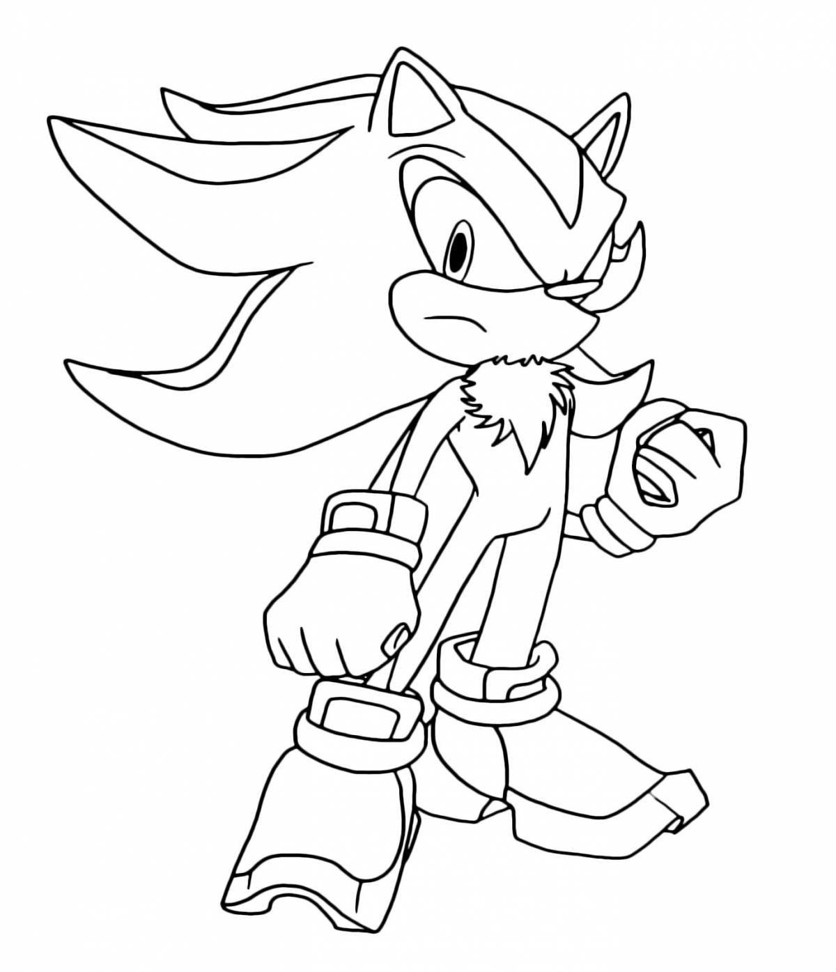 Glorious darkspine sonic coloring page