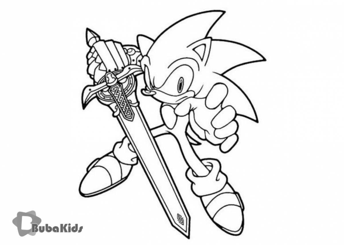 Exquisite darkspine sonic coloring page