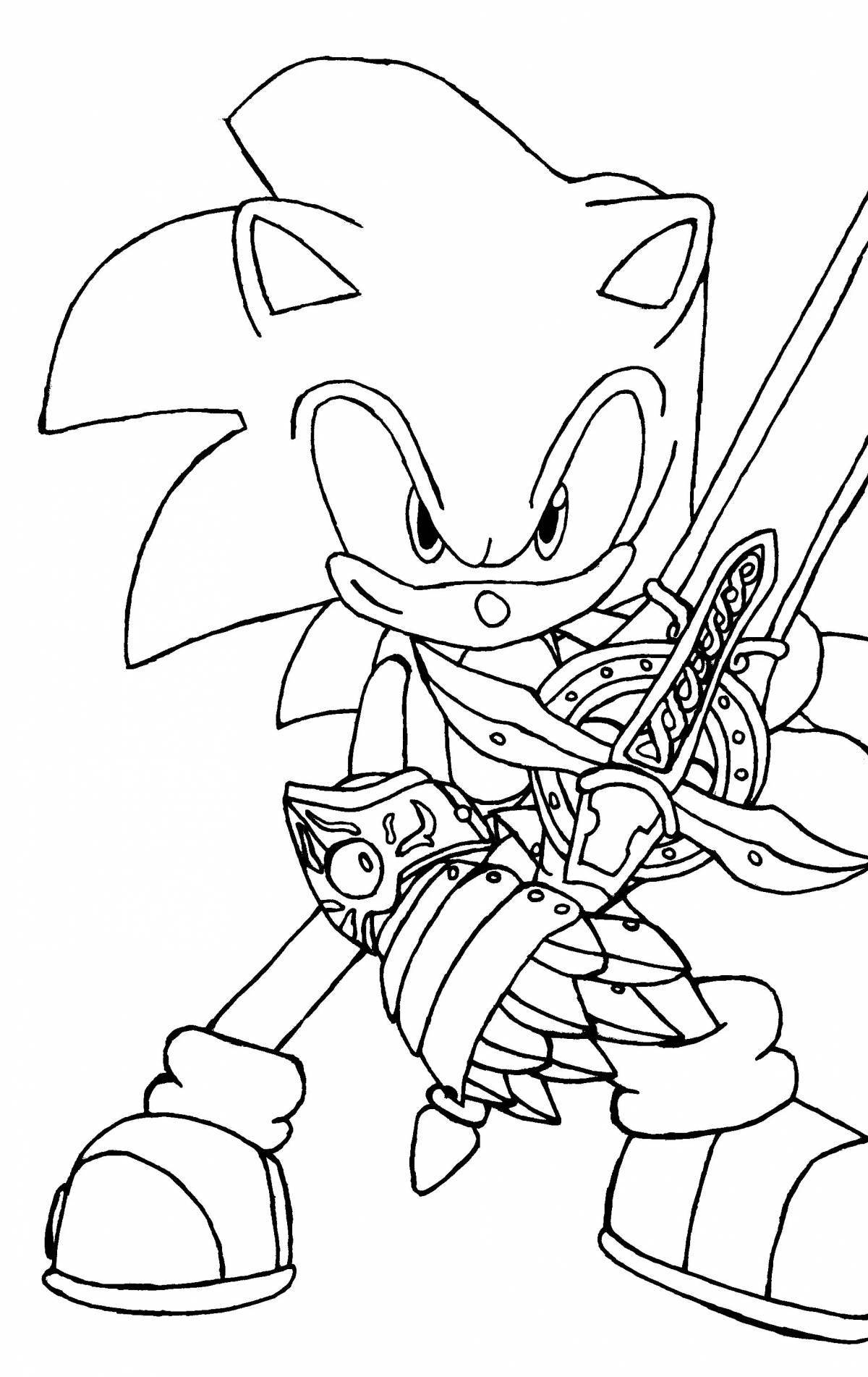 Charming darkspine sonic coloring page