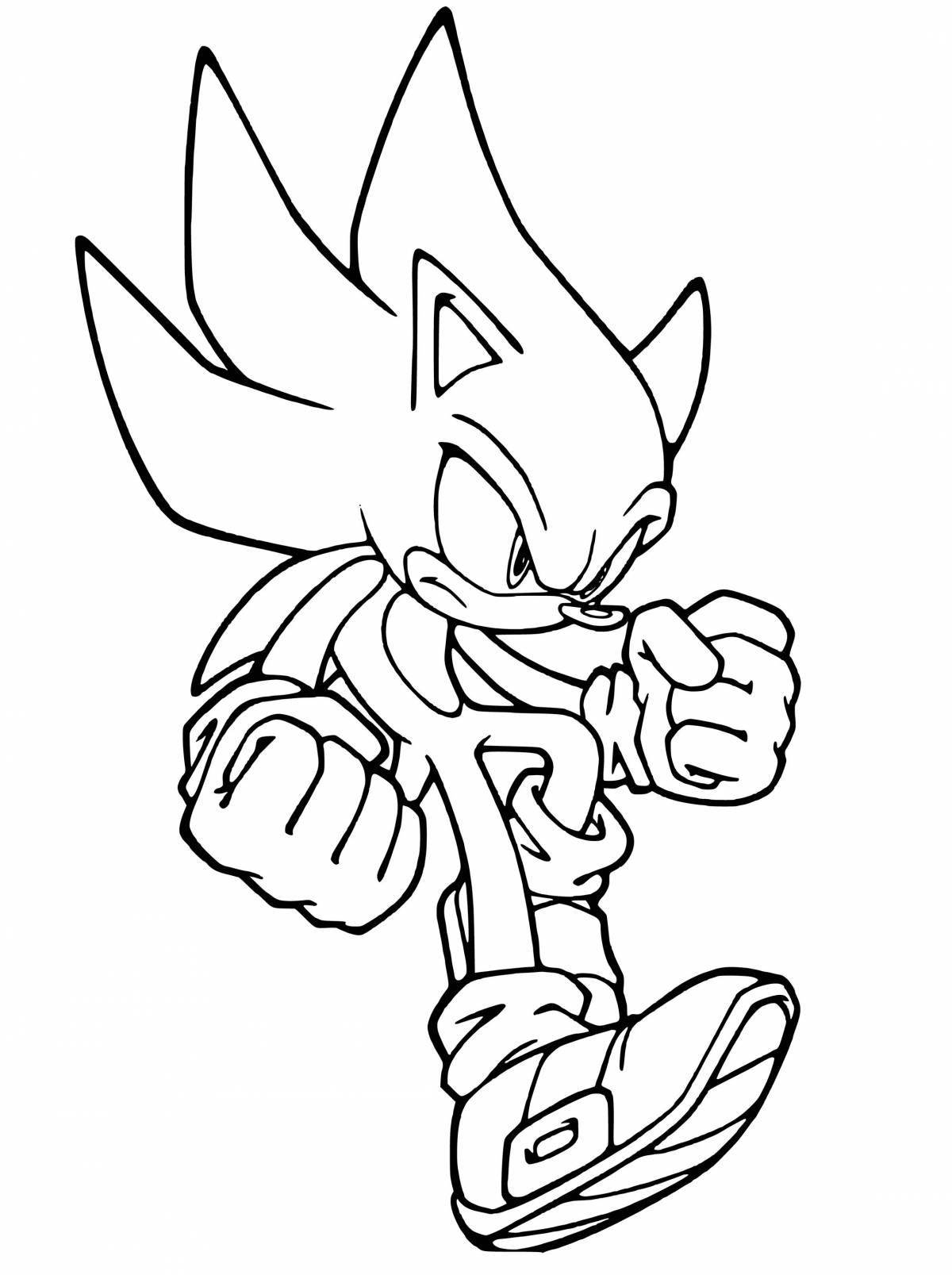 Светящаяся страница darkspine sonic coloring page