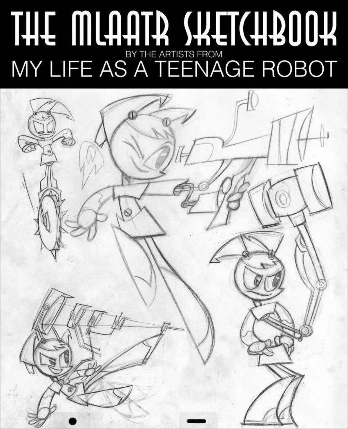 Vibrant teenage robot coloring page