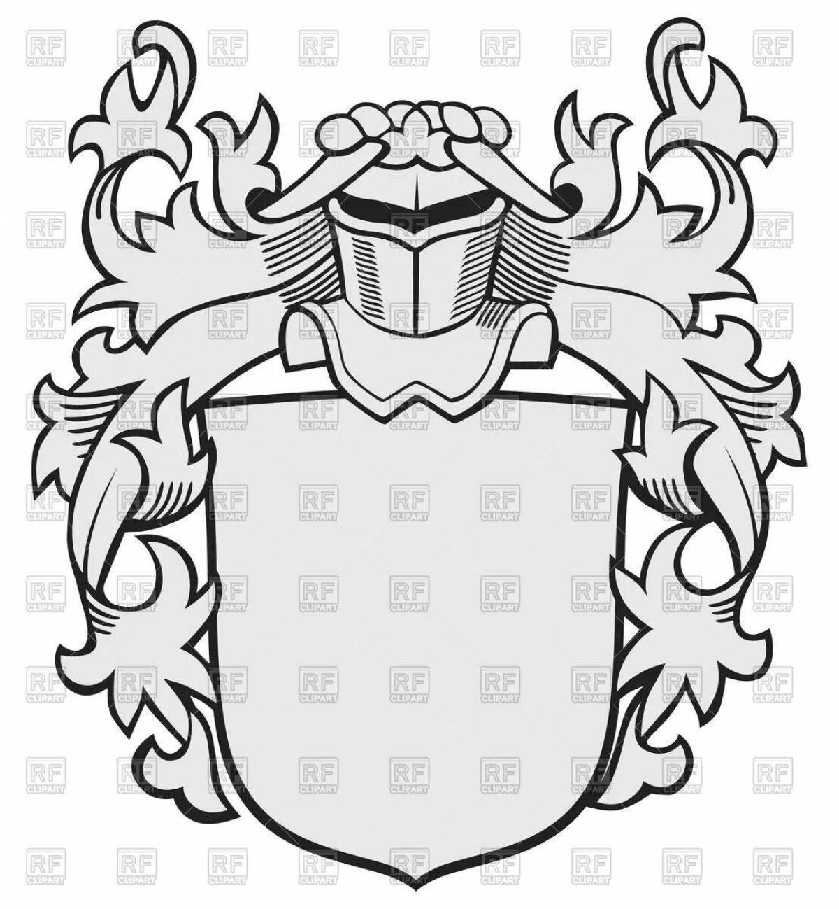 Great coloring of the knight's coat of arms
