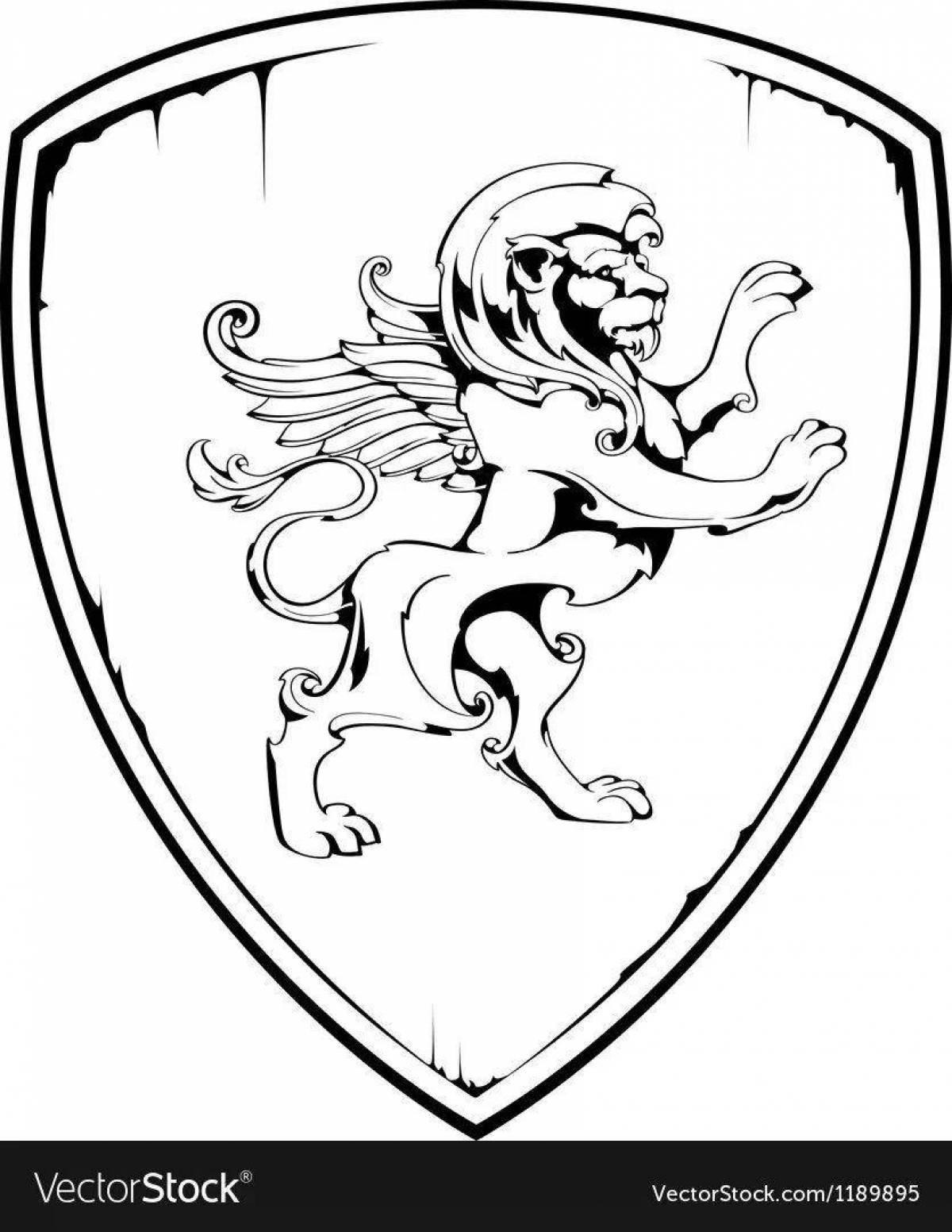 Славная раскраска рыцарский герб