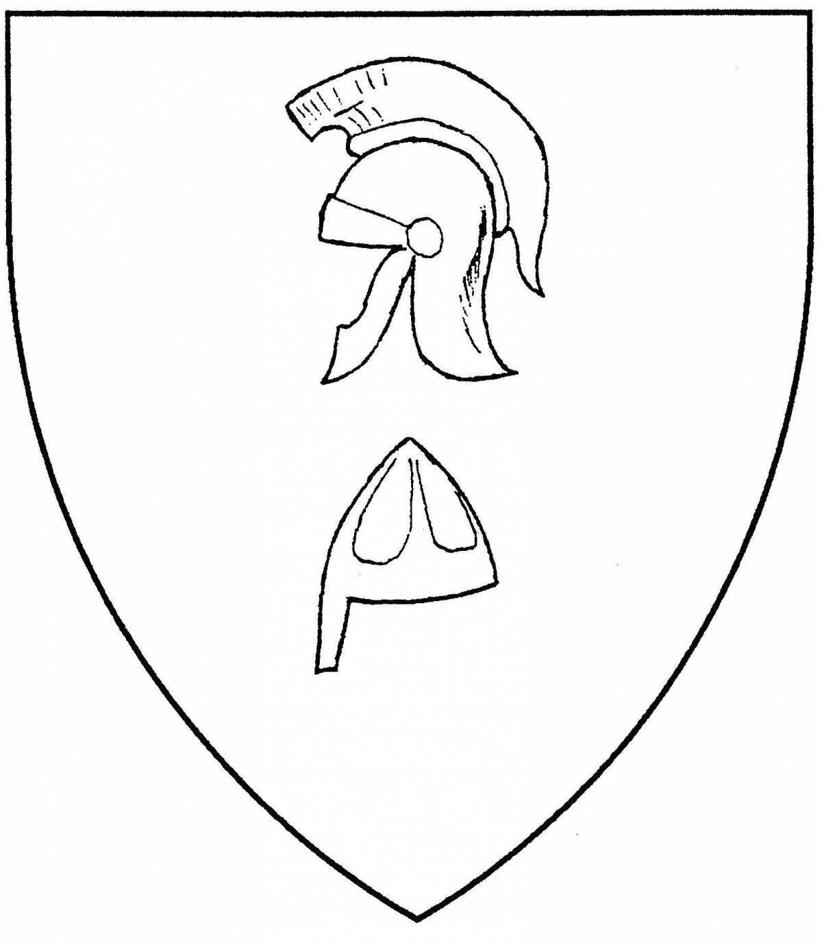 Грандиозная раскраска рыцарский герб