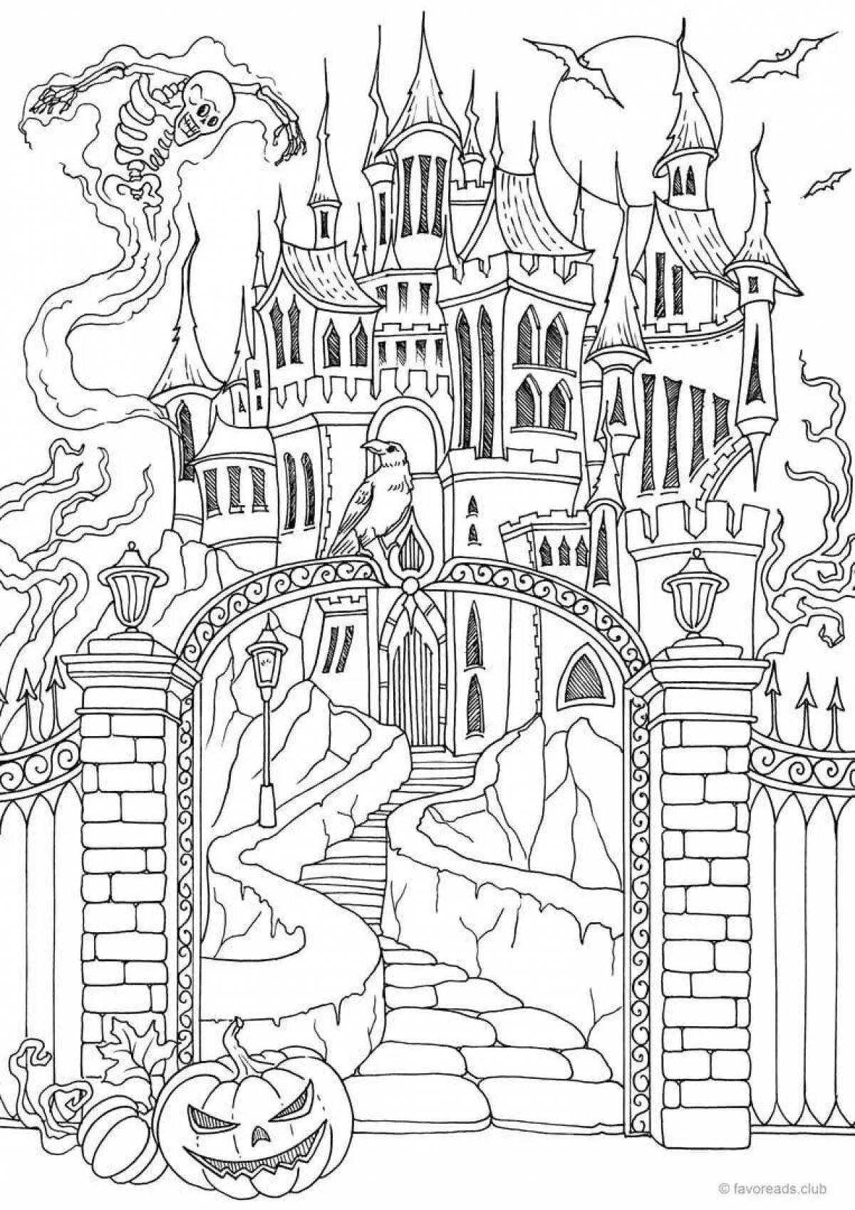 Coloring royal black sea castle