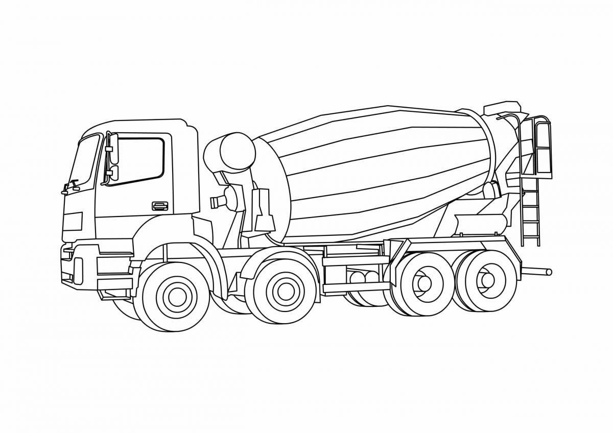 Playful watering machine coloring page