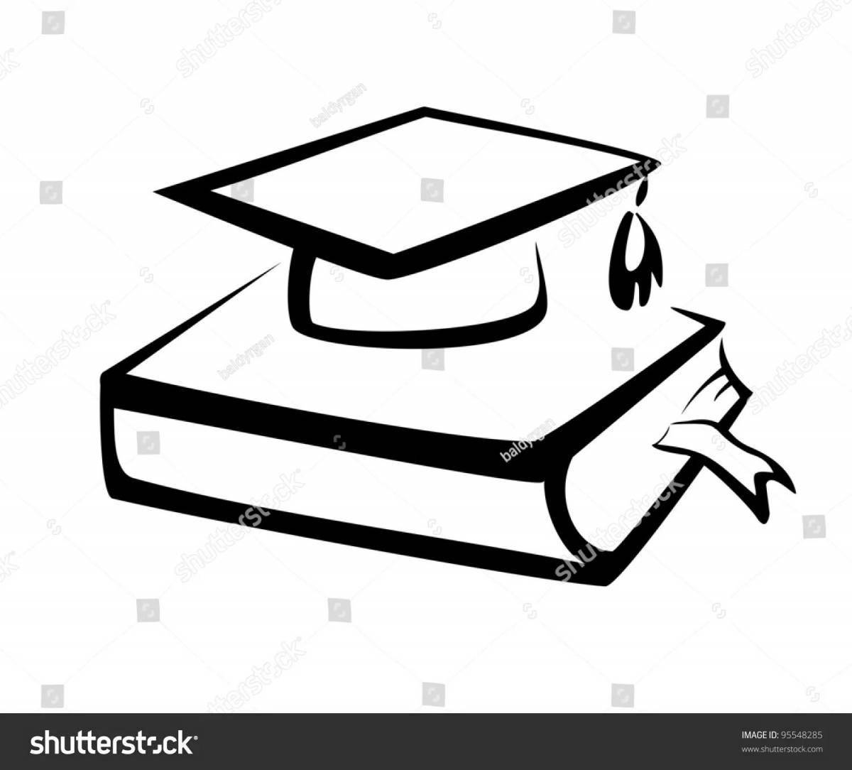 Раскраска Раскраска игривая выпускная кепка