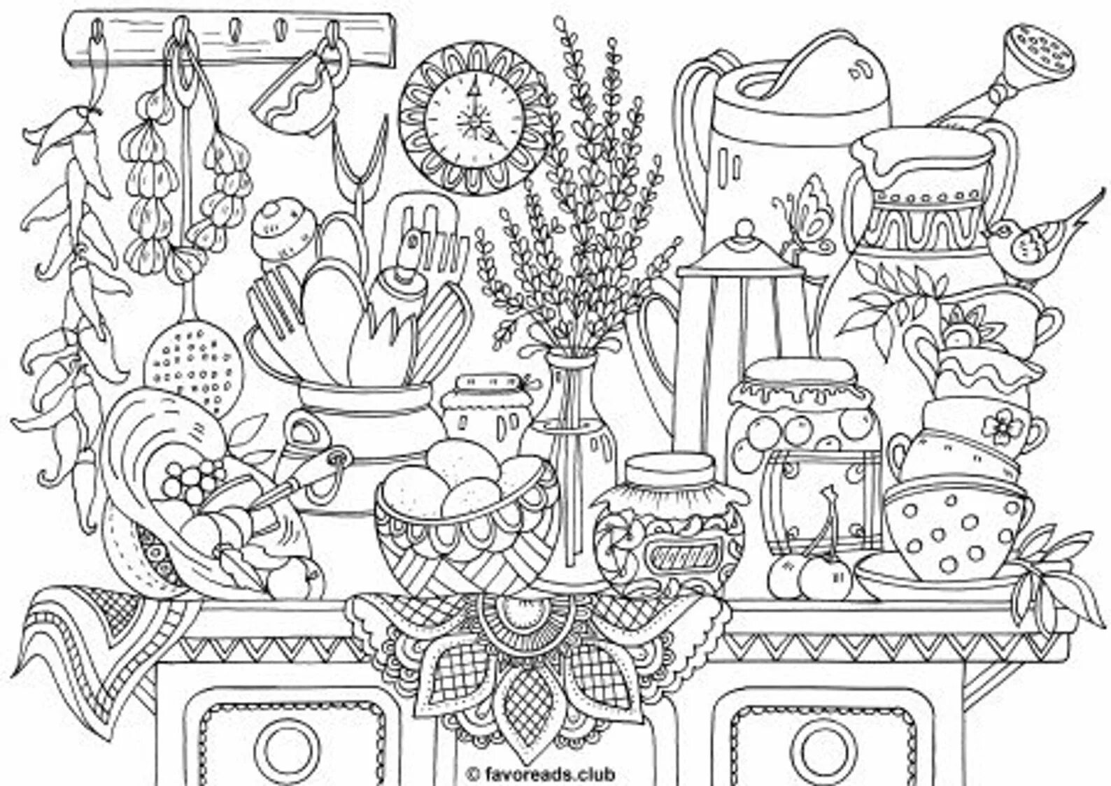 Coloring book relaxing belarusian cuisine