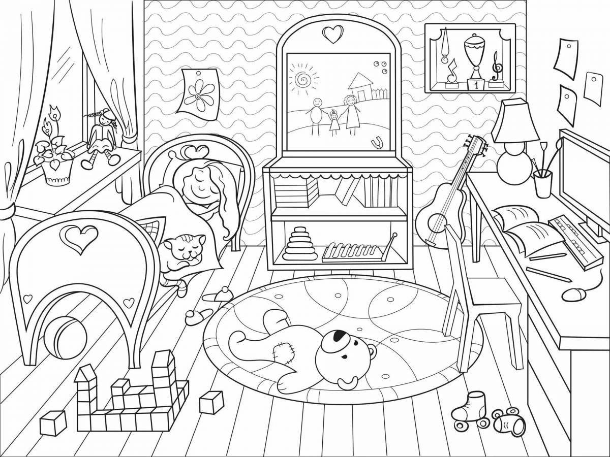 Adorable Room Eater Coloring Page