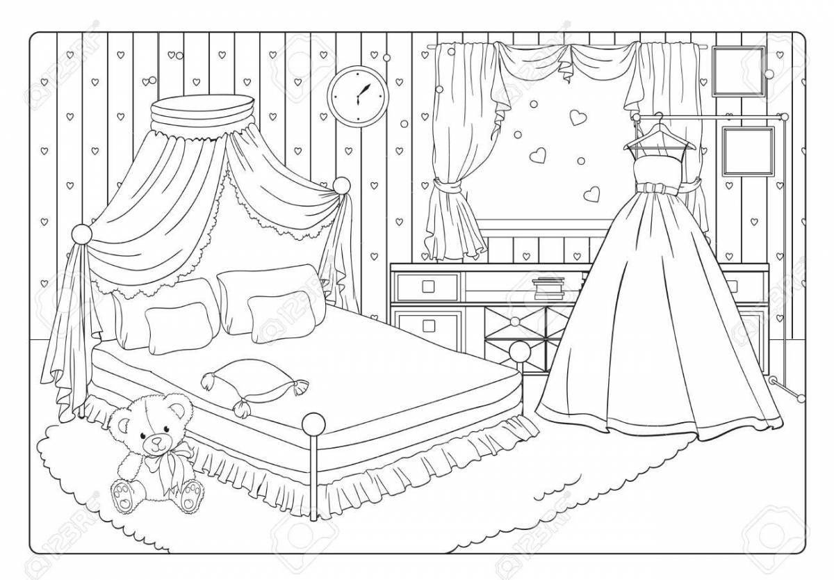 Cute room eater coloring page