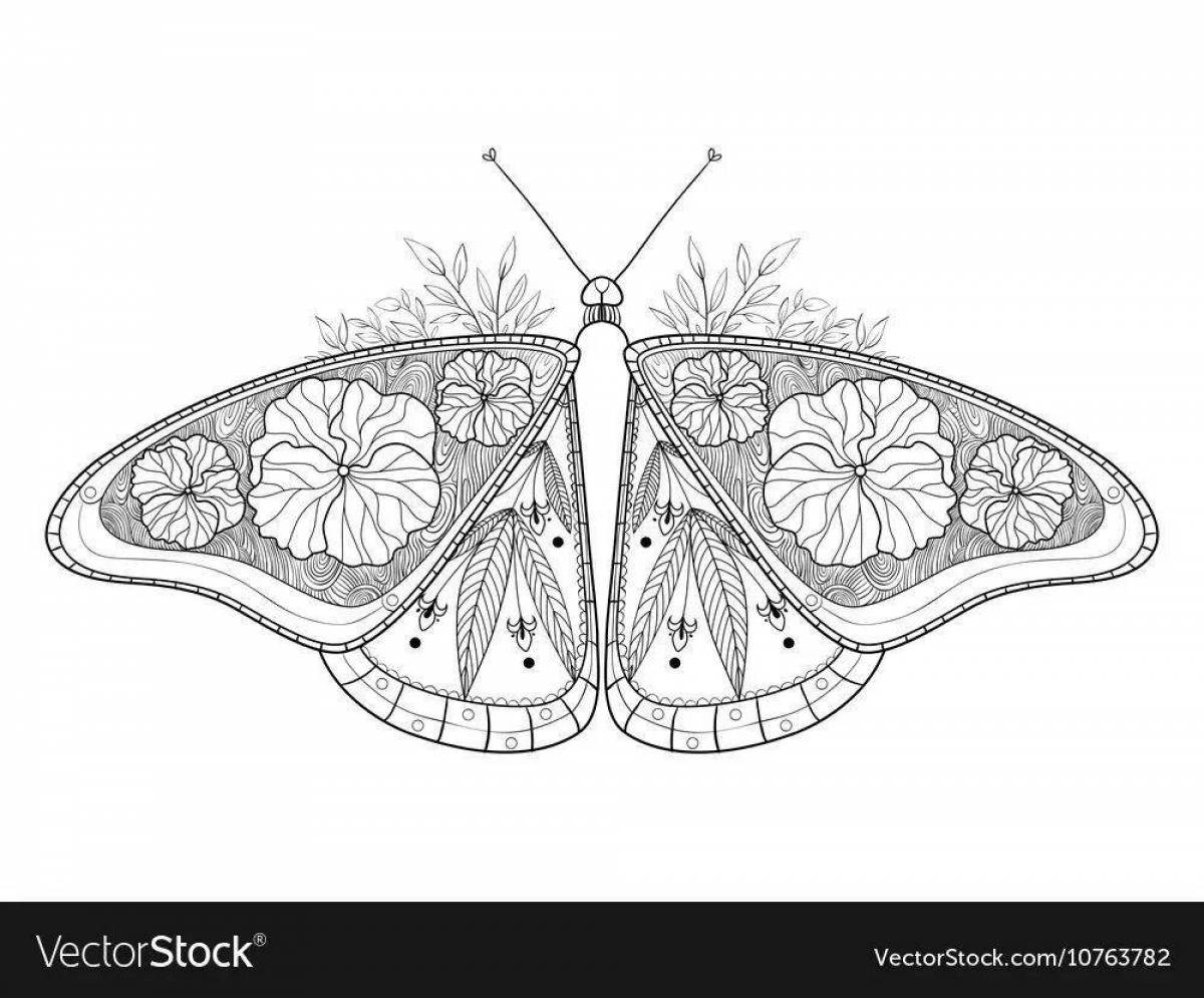 Буйная раскраска бабочка аполлон