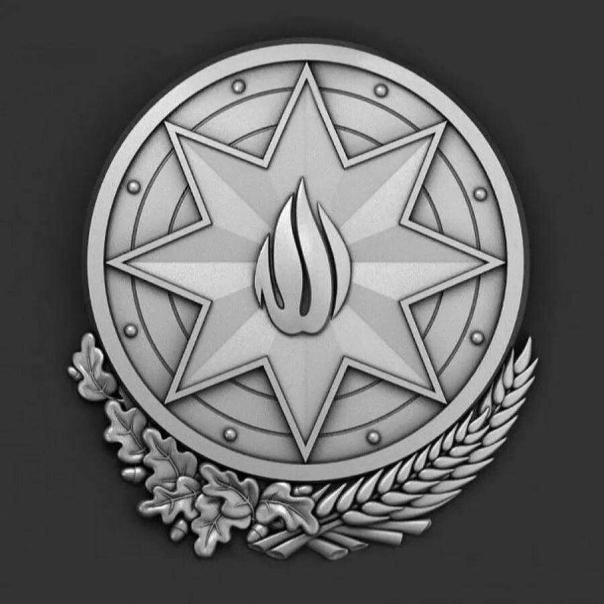 Блестяще детализированный герб азербайджана