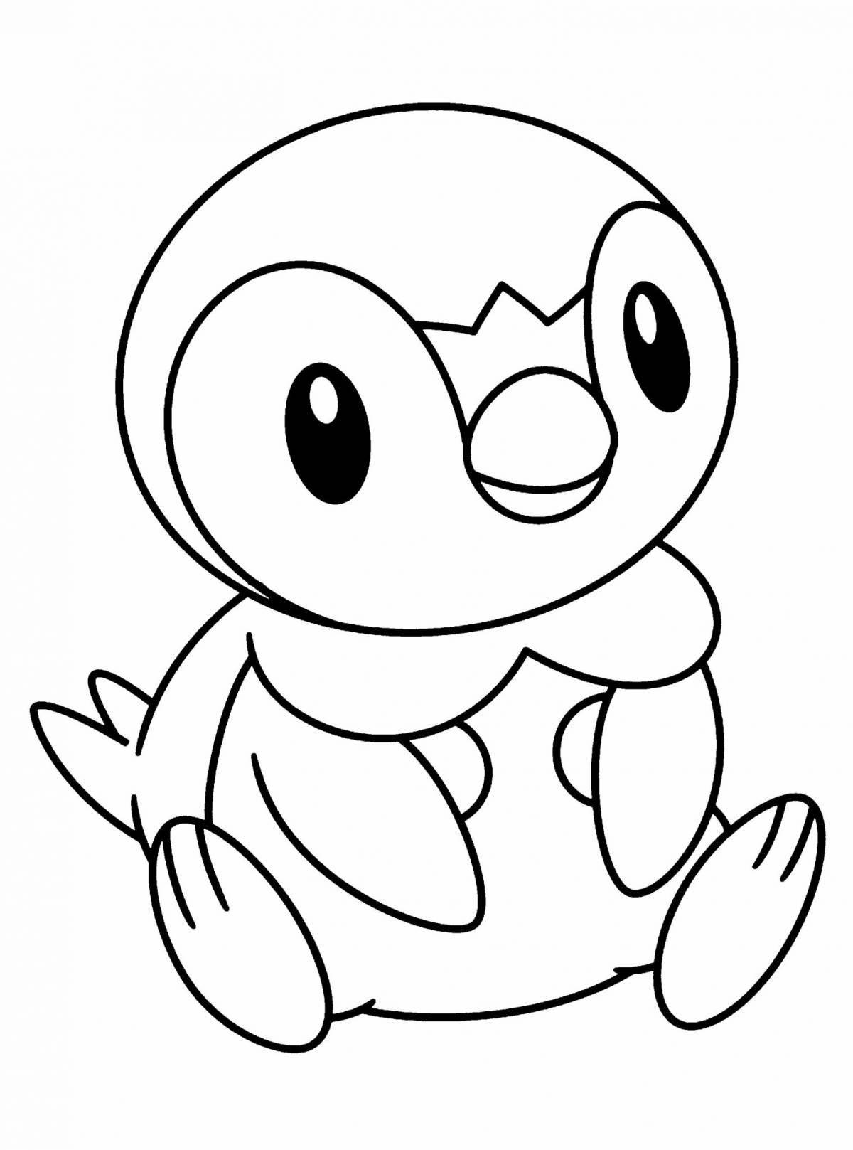 Bright chimchar coloring page