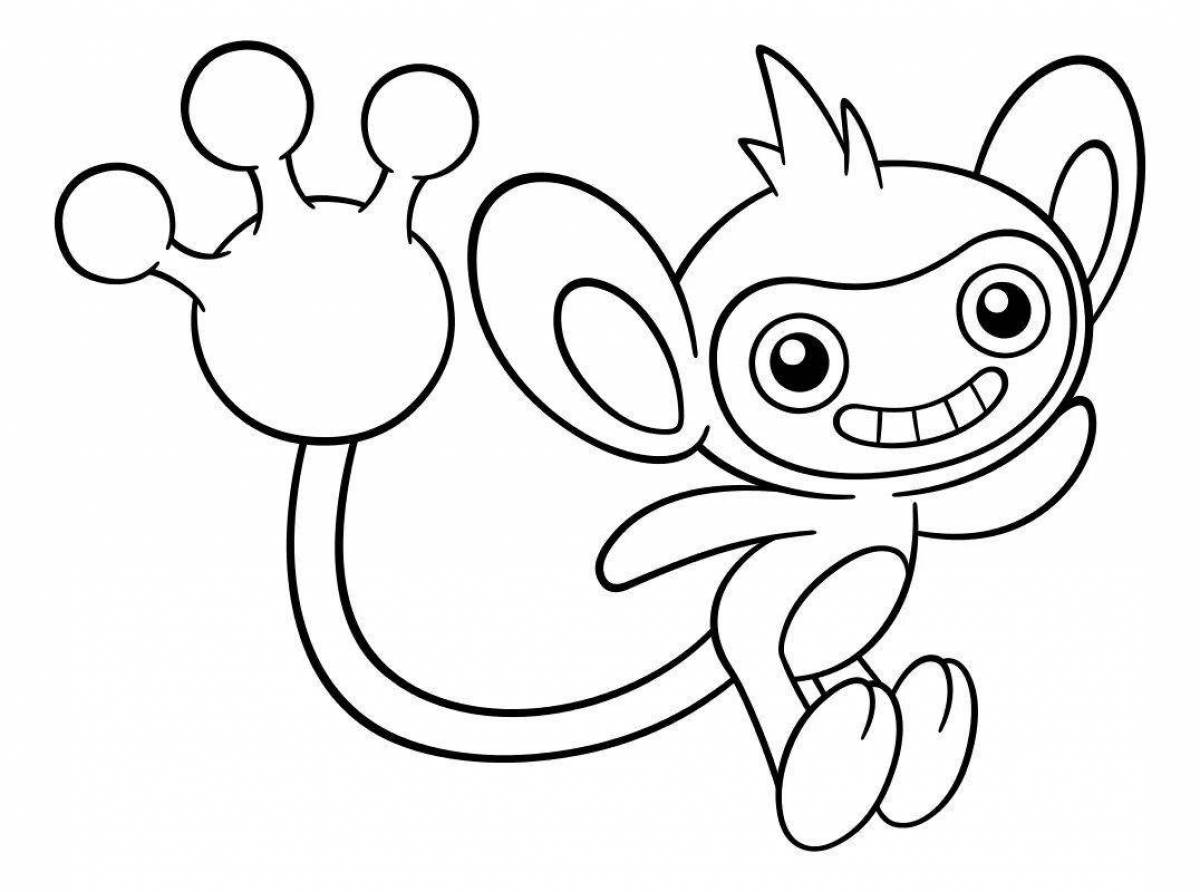 Glorious chimchar coloring page