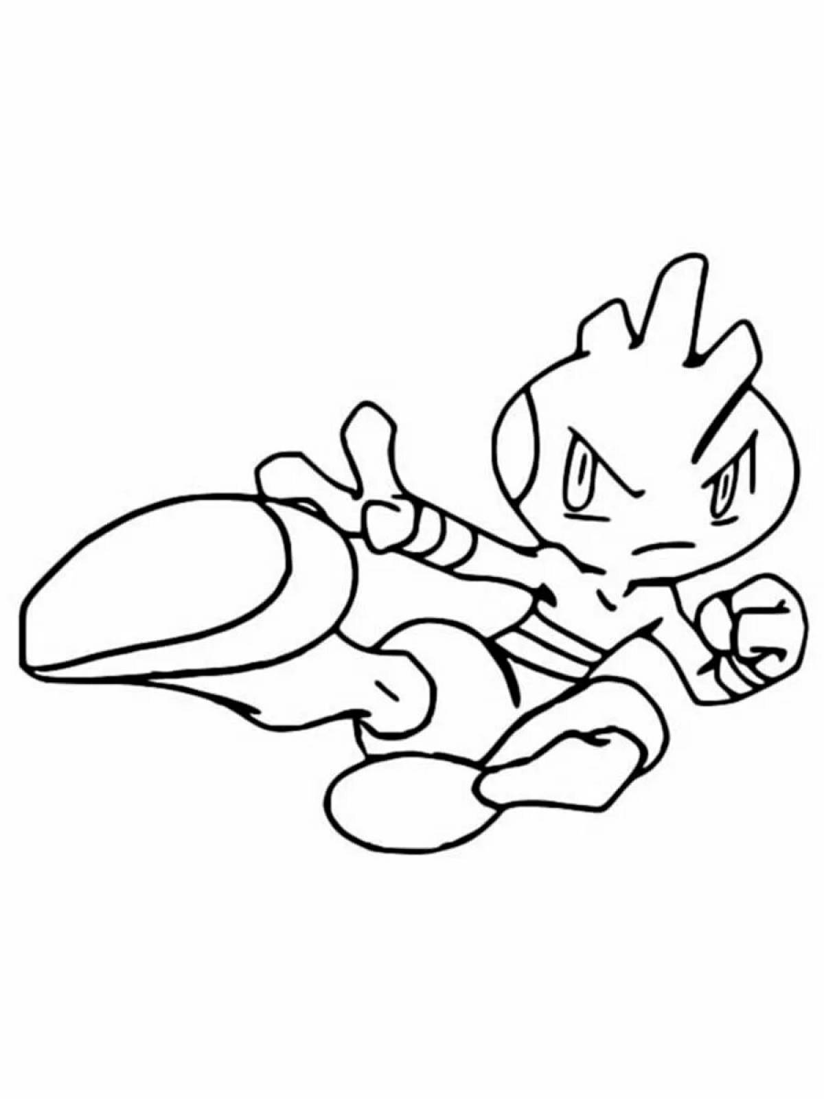 Amazing chimchar coloring page