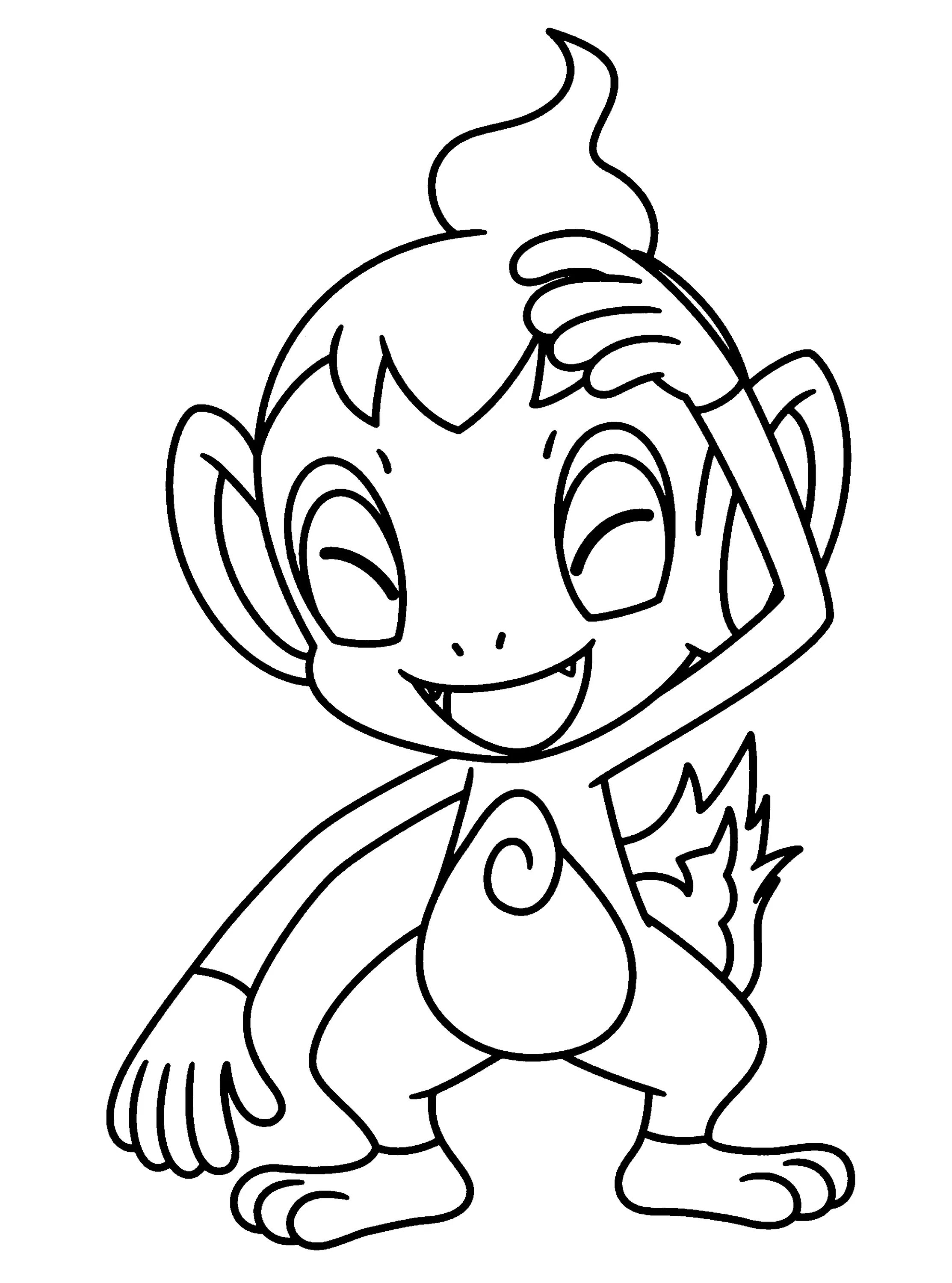 Exquisite chimchar coloring