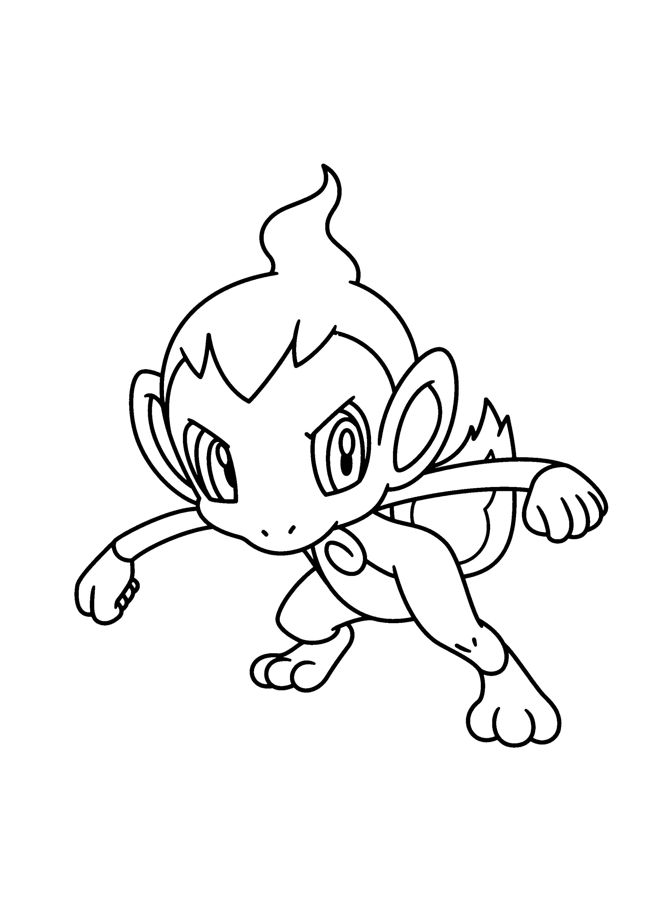 Coloring shiny chimchar