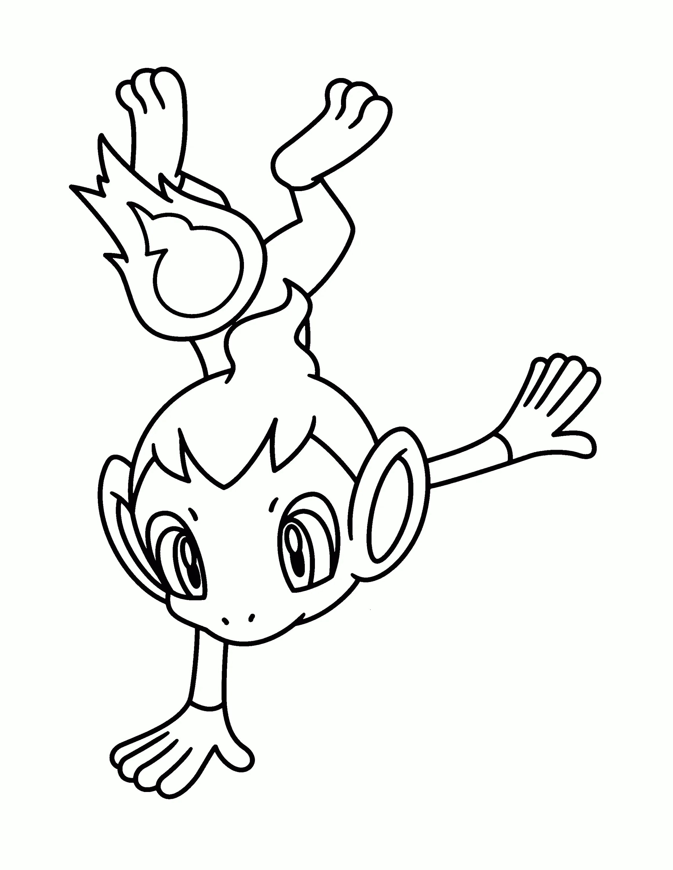 Shiny chimchar coloring book