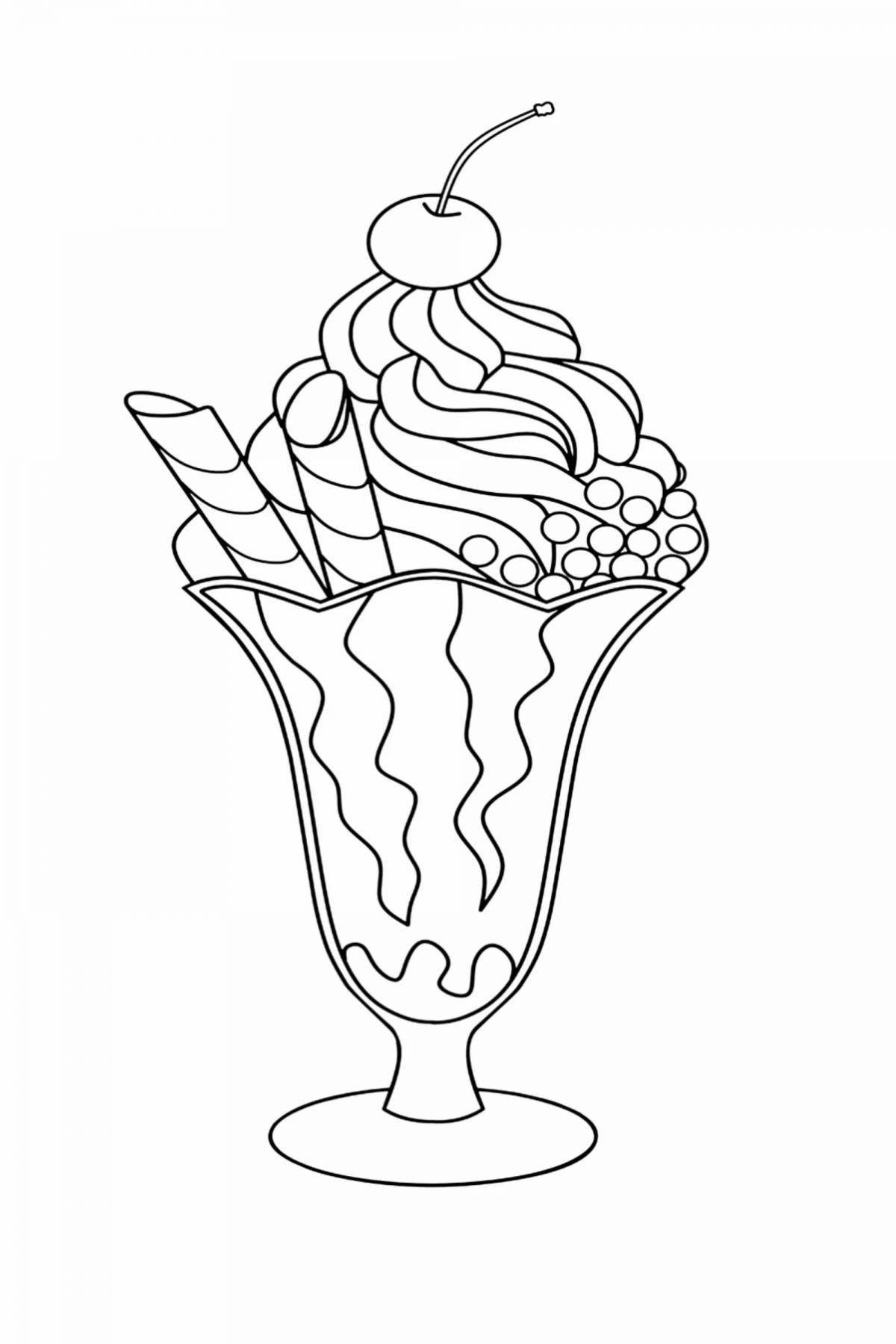 Sweet fruit ice coloring page
