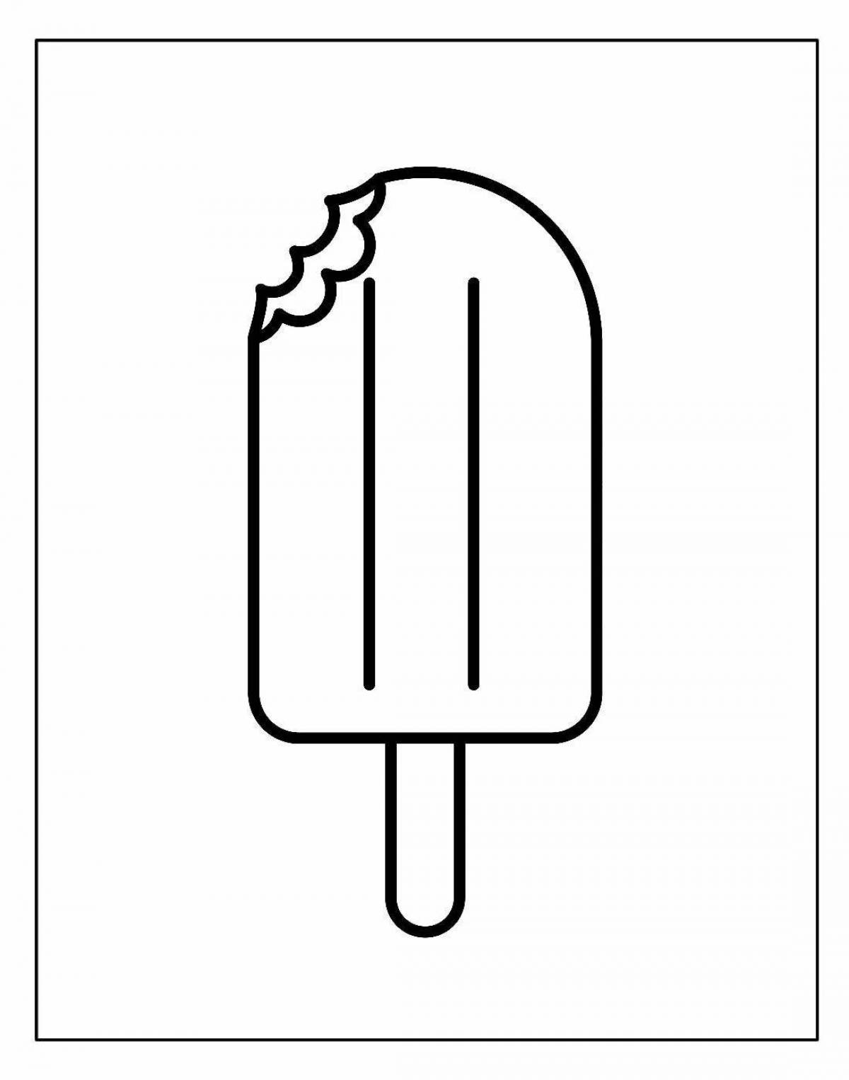 Fun ice popsicle coloring page