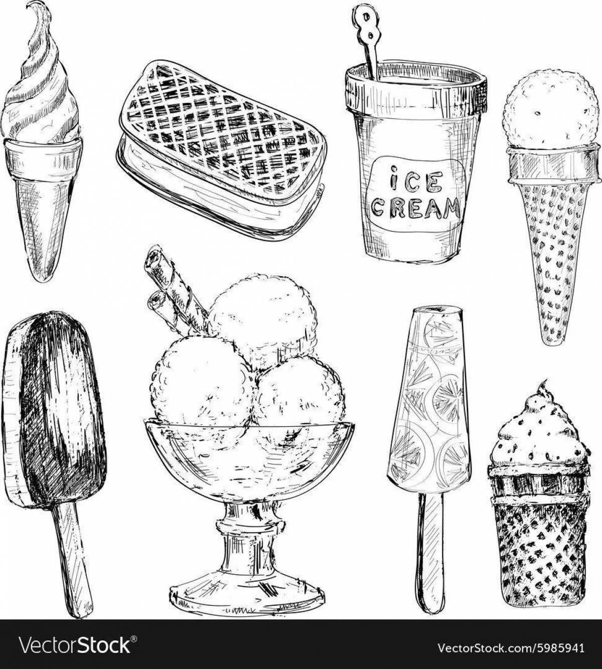 Funny popsicle coloring page