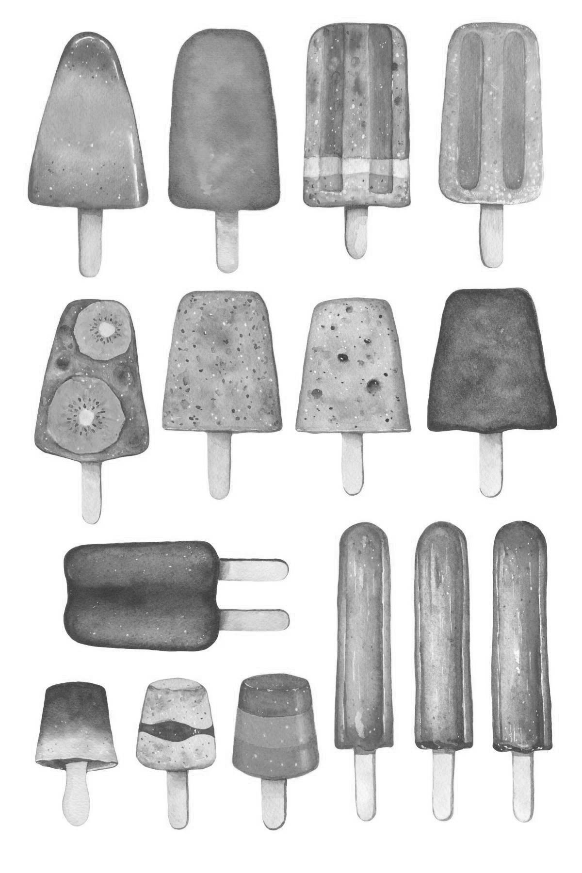 Coloring page nice popsicles