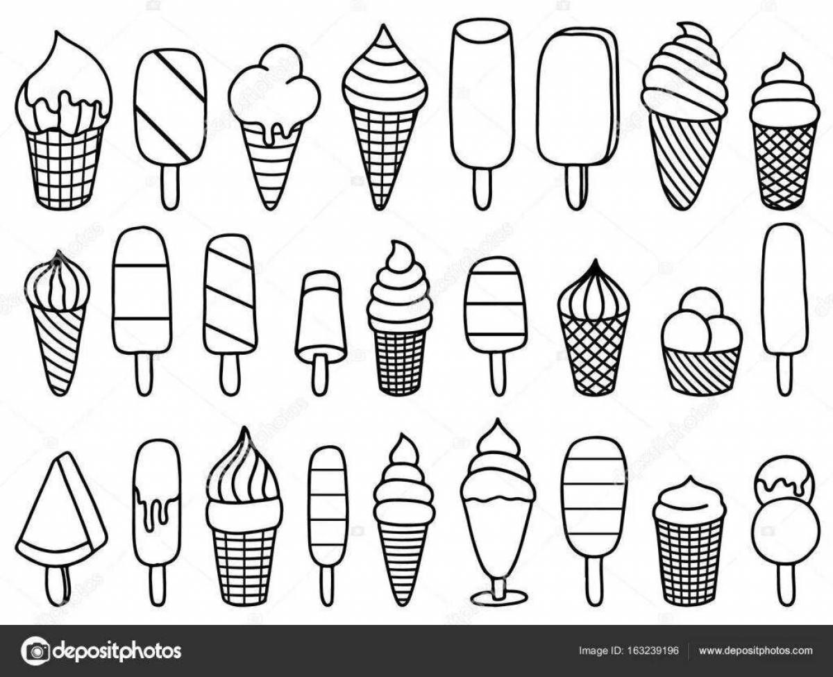 Inviting popsicle coloring page