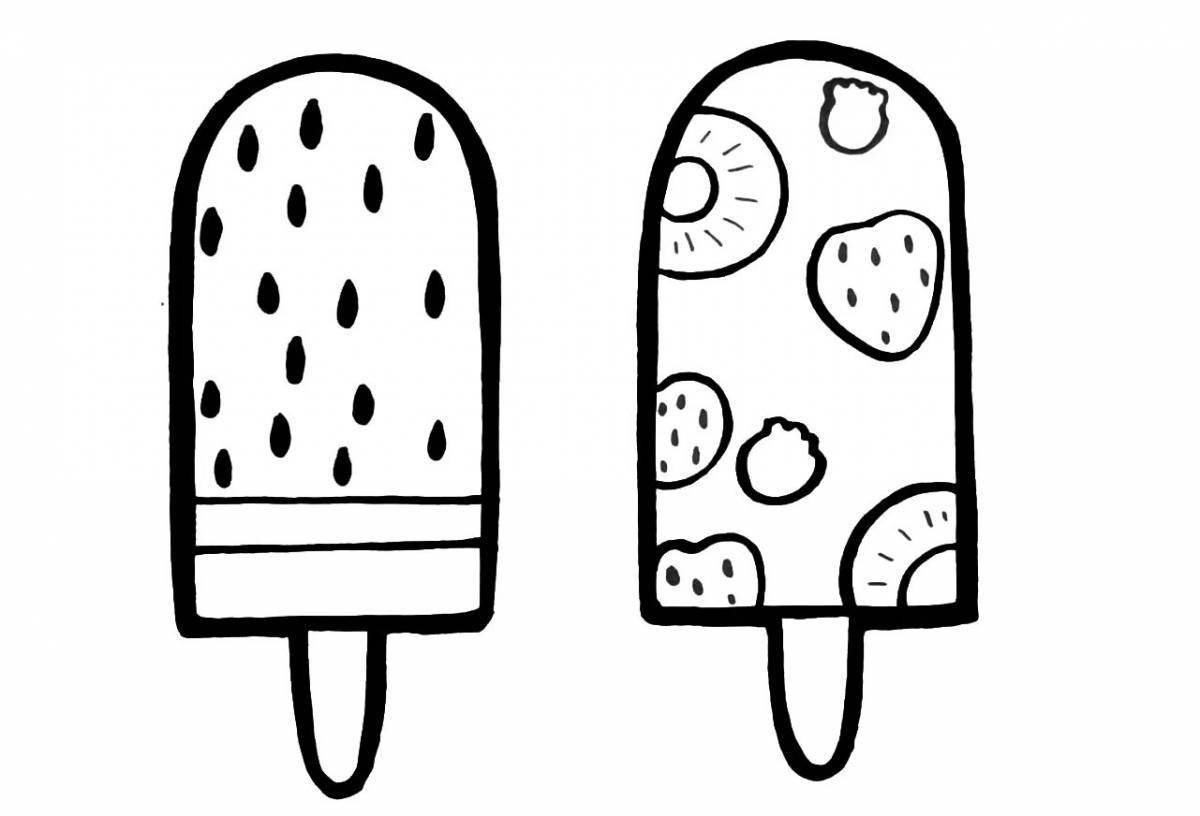 Cozy popsicle coloring page