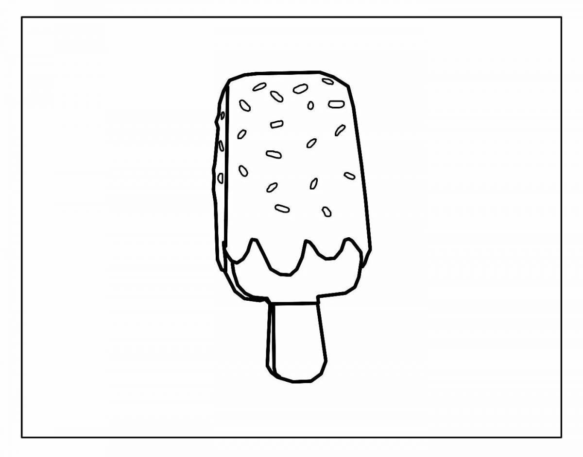Relaxing popsicle coloring page
