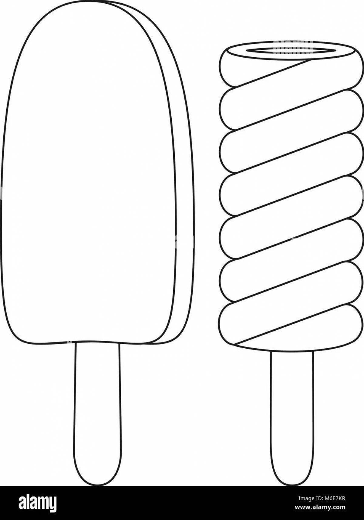 Calming popsicle coloring page