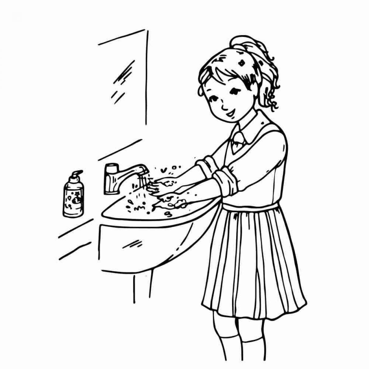 Innovative personal care coloring page