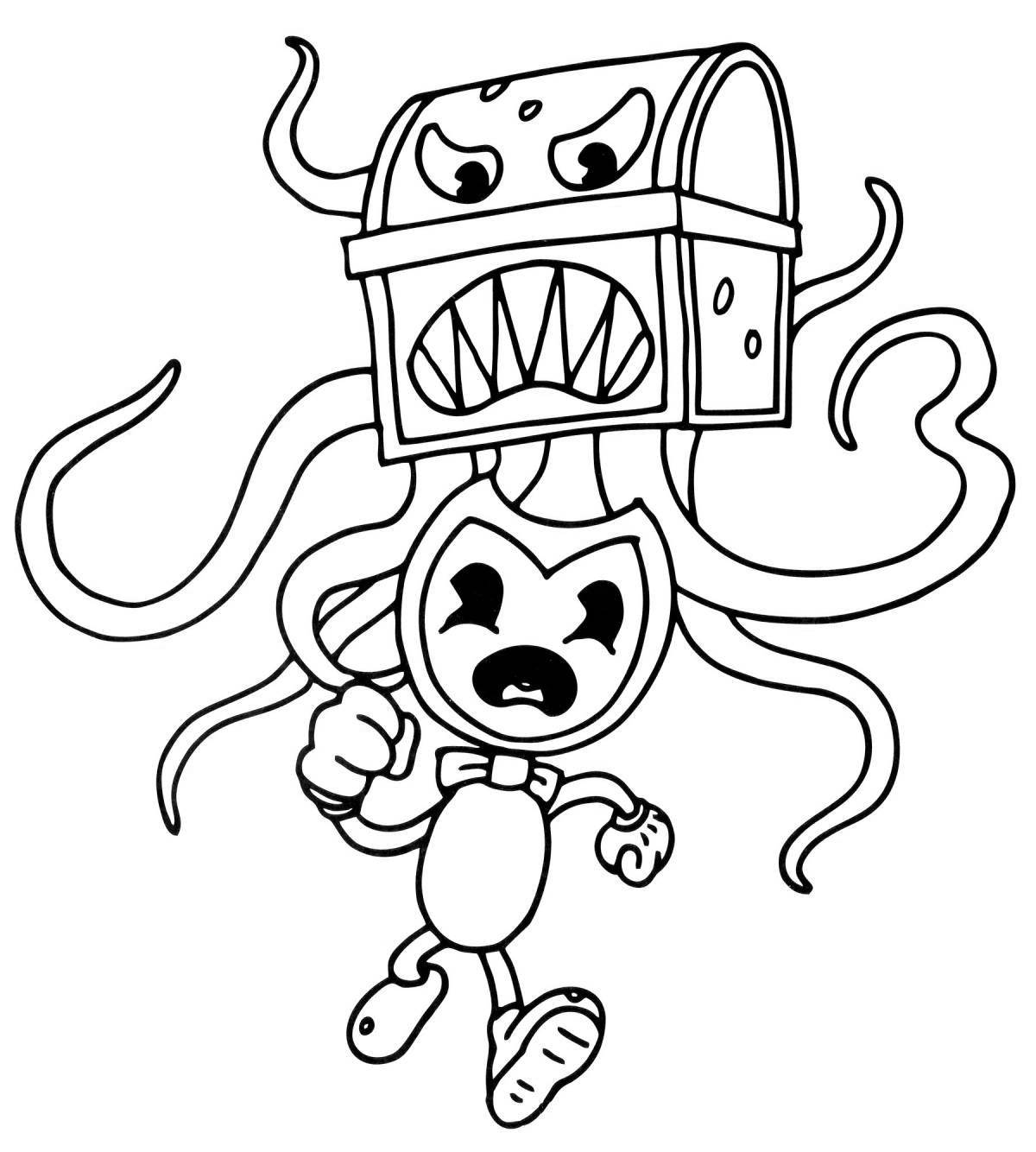 Bendy's adorable coloring page