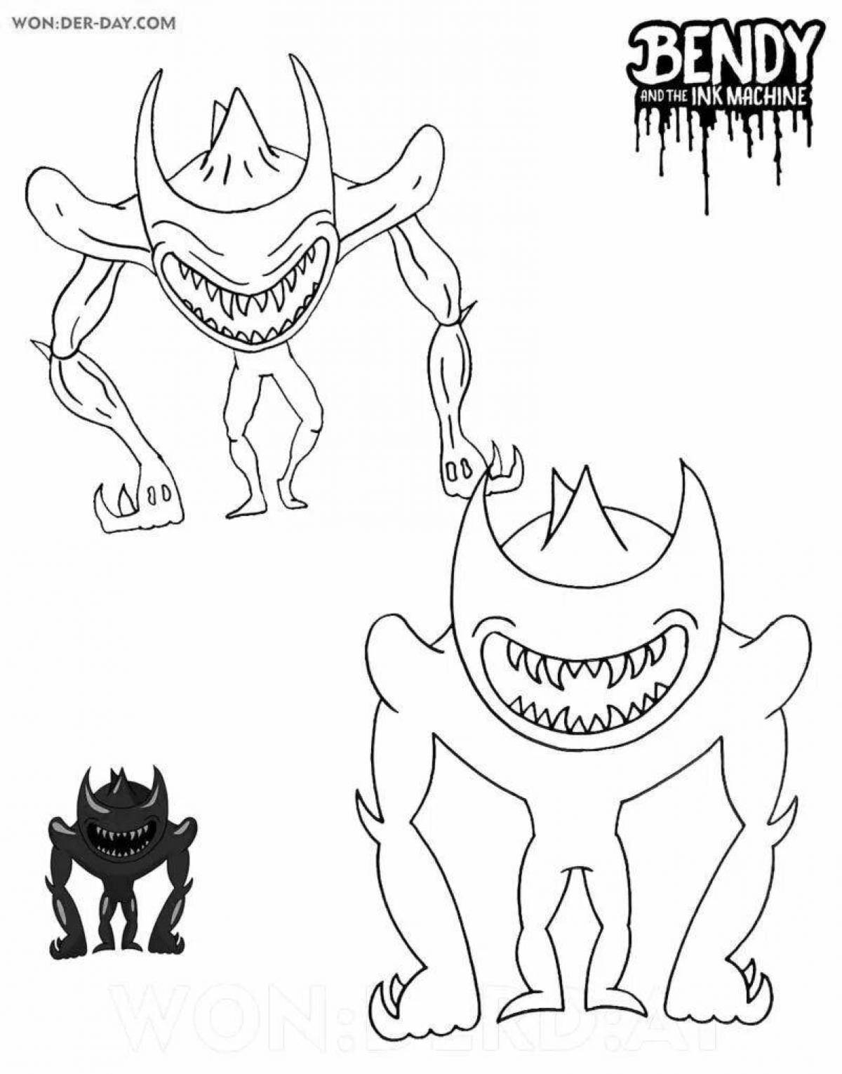 Outstanding bendy coloring page