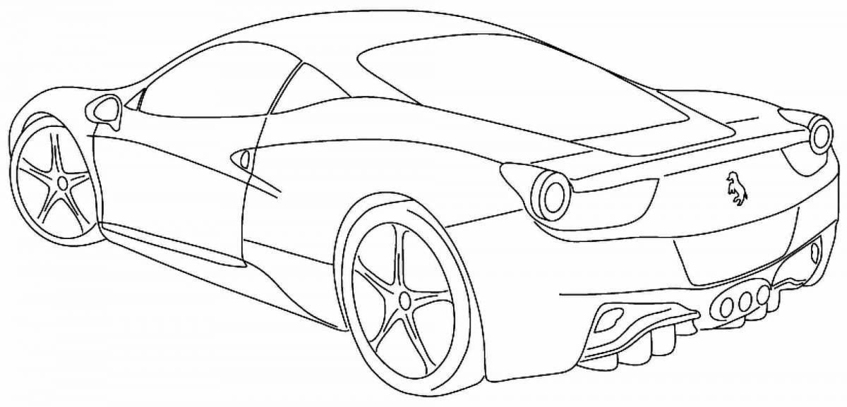 Playful parking lot coloring page