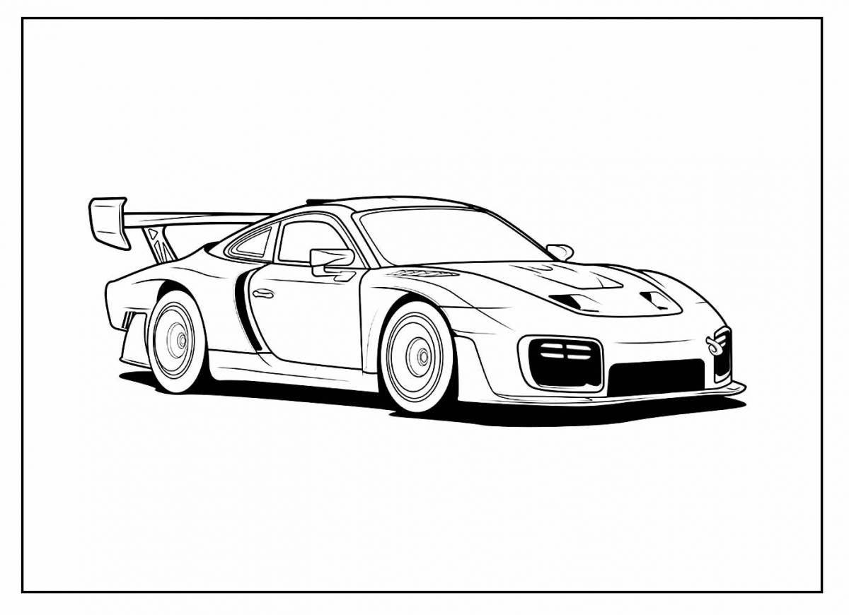 Attractive parking lot coloring page